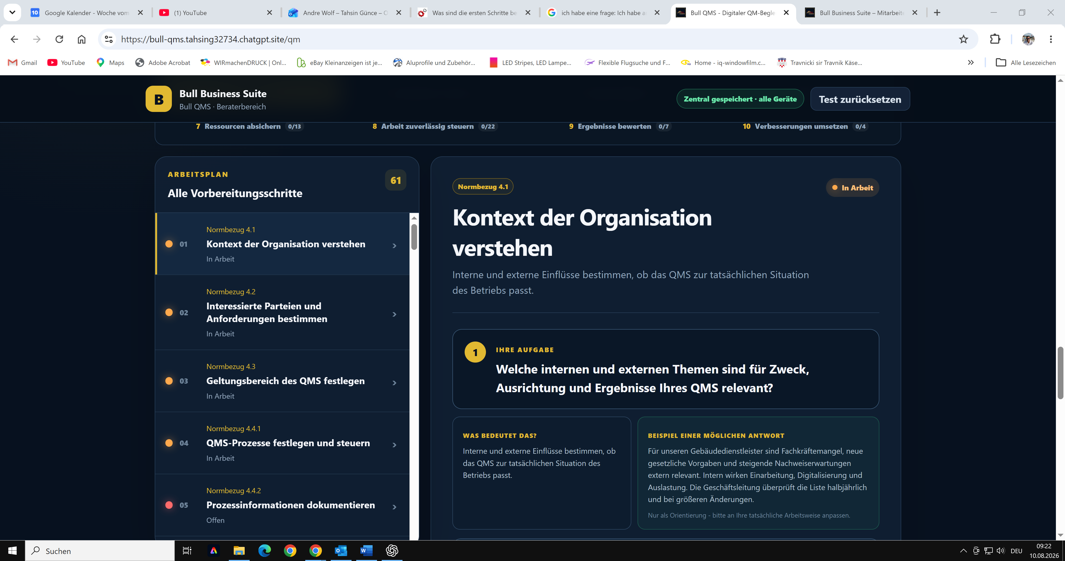 Auditvorbereitung und Nachweise